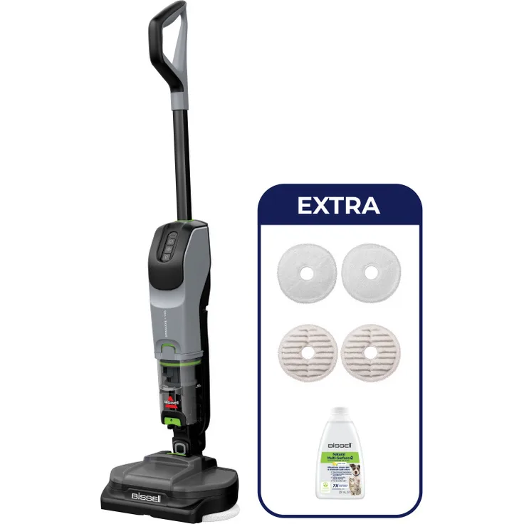 BISSELL SpinWave Vac PET Pro (3898N), Kabelloser Hartbodenreiniger mit Zyklon-Absaugung - speziell für Haustierhaushalte