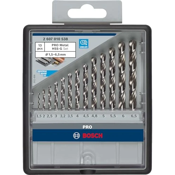 Bosch Professional 13tlg. Metallbohrer-Set HSS-G geschliffen Robust Line – Bild 2