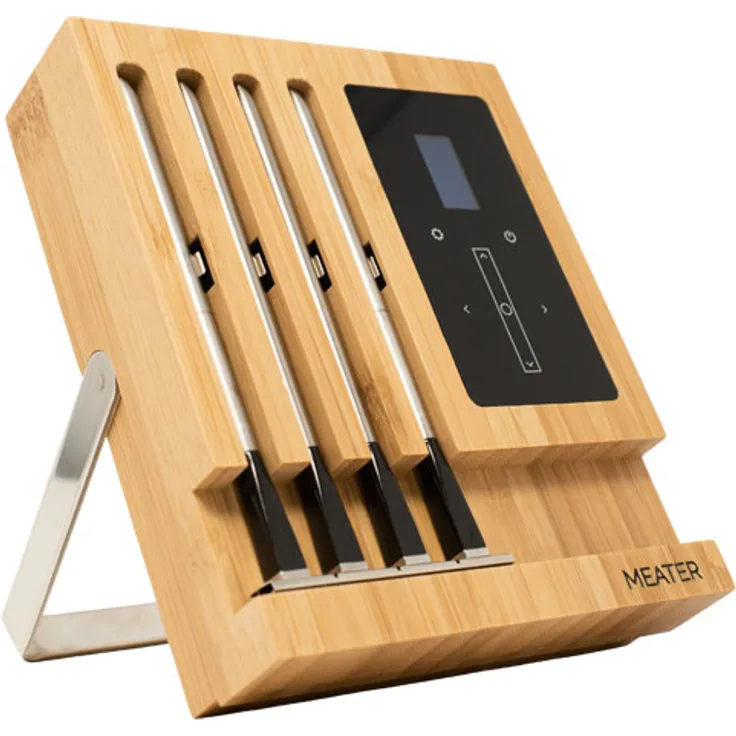 MEATER Block - 4x kabelloses WLAN Grillthermometer mit 50 m Reichweite für Ofen, Grill, Pfanne und Rotisserie, perfekter Fleischgenuss via App Kabellos Digital