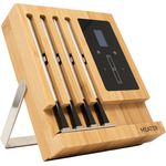 MEATER Block - 4x kabelloses WLAN Grillthermometer mit 50 m Reichweite für Ofen, Grill, Pfanne und Rotisserie, perfekter Fleischgenuss via App Kabellos Digital