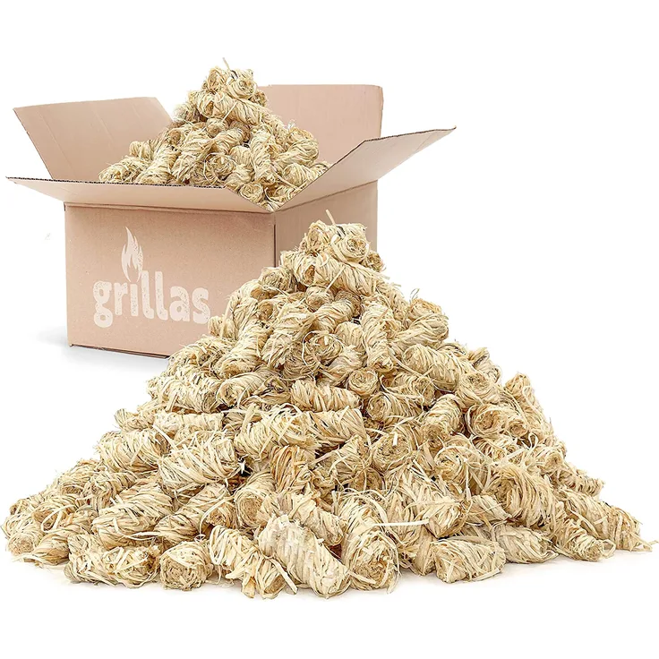 grillas BIO Anzünder Kaminanzünder Holzwolle Grillanzünder Holz Feueranzünder 2,5 kg