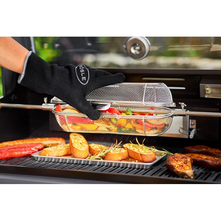 RÖSLE Premium-Grillhandschuhe, Hochwertige Handschuhe zum Schutz vor Verbrennungen, atmungsaktiv und temperaturbeständig bis 350°C, Meta-Aramid, Baumwoll-Innenfutter – Bild 5