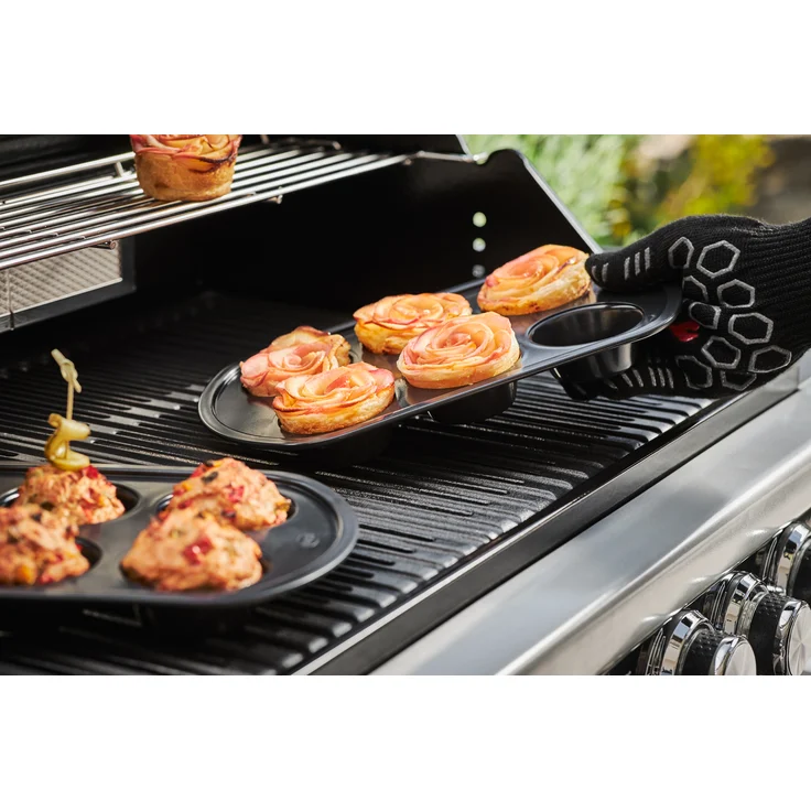 RÖSLE Premium-Grillhandschuhe, Hochwertige Handschuhe zum Schutz vor Verbrennungen, atmungsaktiv und temperaturbeständig bis 350°C, Meta-Aramid, Baumwoll-Innenfutter – Bild 4