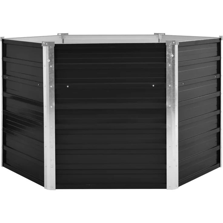 vidaXL Garten-Hochbeet Anthrazit 129 x 129 x 77 cm Verzinkter Stahl sechseckig – Bild 3