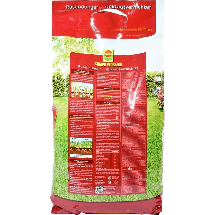 COMPO® Rasendünger plus Unkrautvernichter, 12 kg – Bild 2