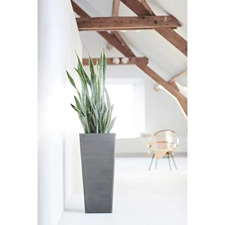 Ecopots Rotterdam Blumentopf, Handgefertigtes Pflanzgefäß aus 80% recyceltem Material mit Drainageloch und UV-Beständigkeit для Innen- und Außenbereich – Bild 3