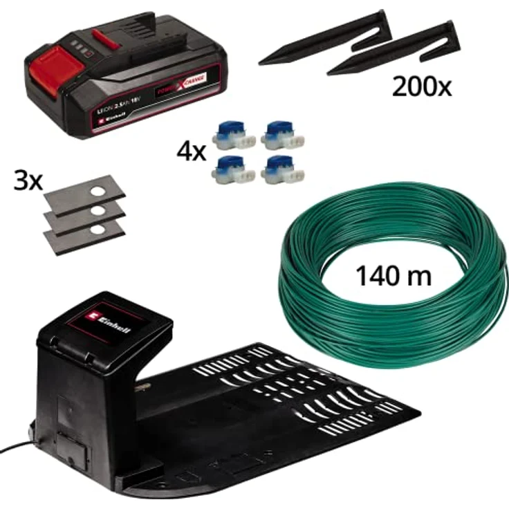 Einhell Mähroboter FREELEXO 600 BT (für bis zu 600 m², Multizonenmäher, Bluetooth App, inkl. 2,5 Ah PXC Akku, 140 m Draht, 200 Haken, 3 Klingen, 4 Klemmen, Installationsset) – Bild 3