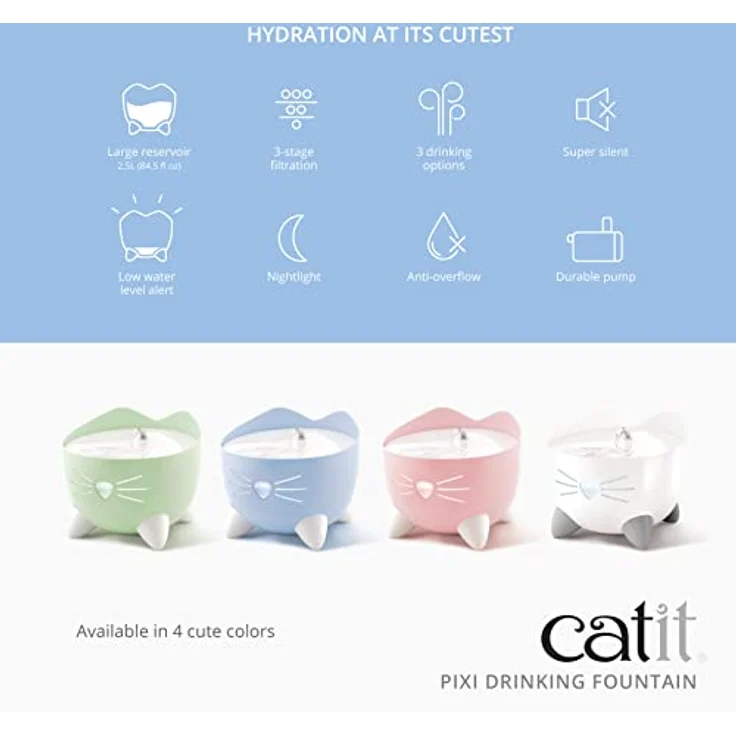Catit Pixi Trinkbrunnen (2.50 l), Futternapf - Preisvergleich – Bild 2