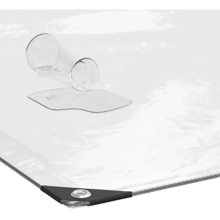 vidaXL Transparente Plane mit Ösen, 5x10 m Polyethylen, wasserfest und robust, vielseitig einsetzbar – Bild 5