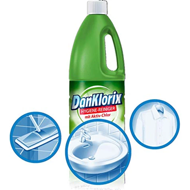 Dan Klorix Hygienereiniger Grüne Frische mit Aktiv Chlor 1500ml – Bild 3