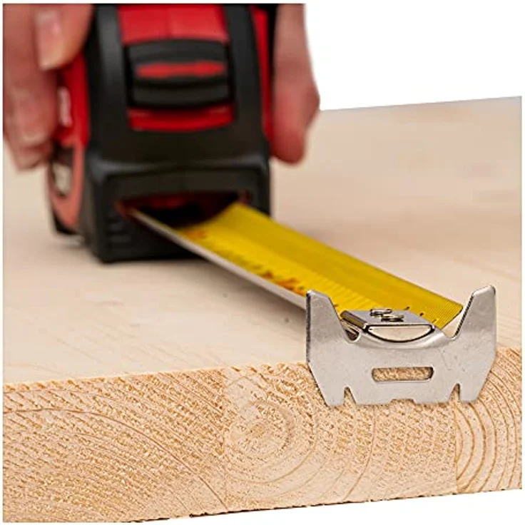 STIER Premium Taschenbandmaß, 5 m x 32 mm, mit Magnet und Edelstahlhaken, robust und präzise, mit Gürtelclip – Bild 3