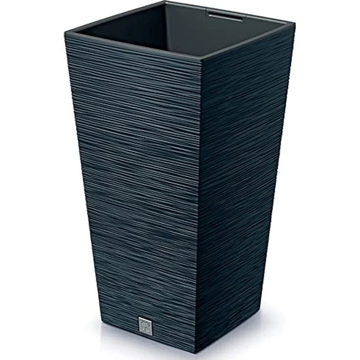 Prosperplast Furu Square Pflanzgefäß, rechteckig, Kunststoff, 75,5 cm hoch, 91,5 l Fassungsvermögen, mit auslaufsicherem Deckel – Bild 1