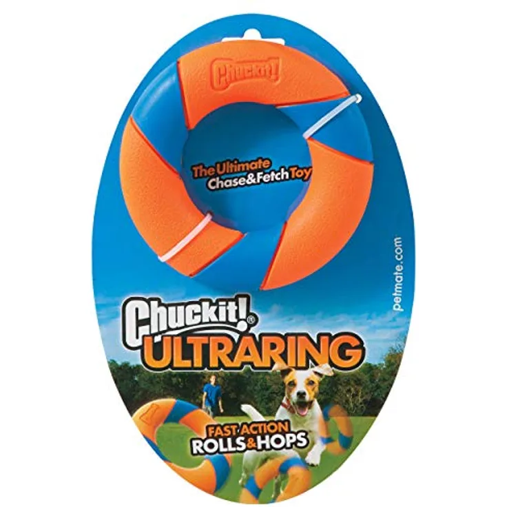 Schmeiß es! Ultraring Hundespielzeug aus Gummi, gut sichtbar, Jagd- und Apportierspielzeug für Hunde