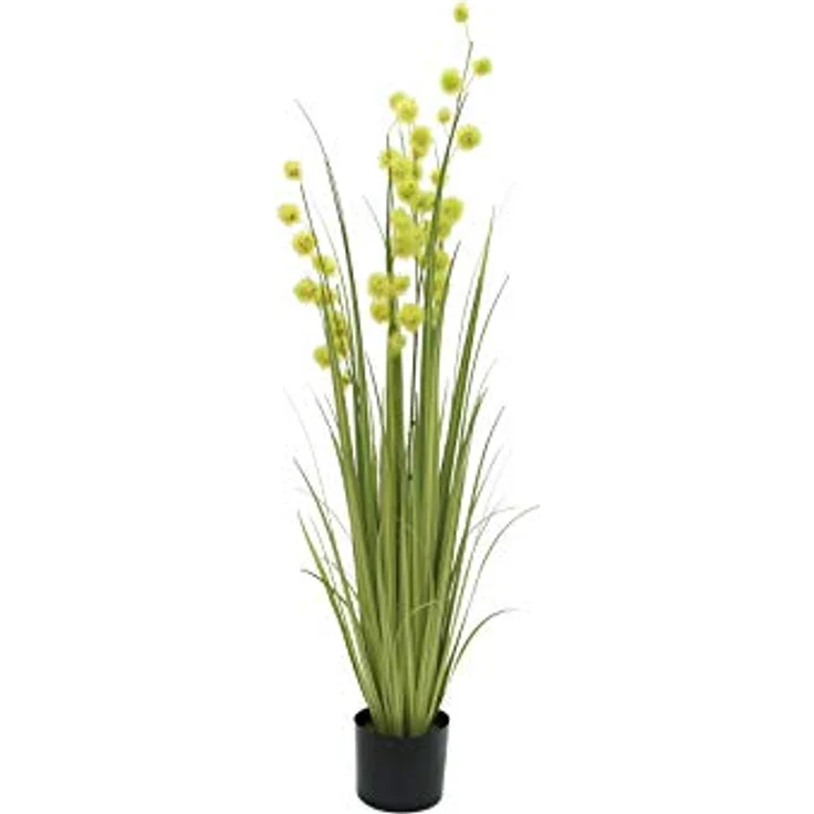 EUROPALMS Pompongras, künstlich, 122cm | Pompongras im Topf – Bild 1