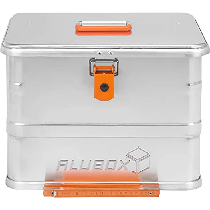ALUBOX Werkzeugkoffer Motorradkoffer Outdoor Transportkiste (35 Liter) - Robuste Alukiste für Motorrad und Fahrrad, spritzwassergeschützt, stabile Aluminiumkonstruktion – Bild 4