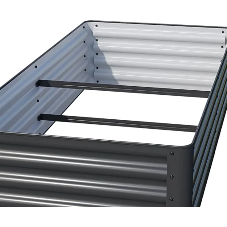 GFP PRIMEYARD Hochbeet LUCA anthrazit Stahlkonstruktion 120x60x35 cm, langlebig und robust – Bild 4