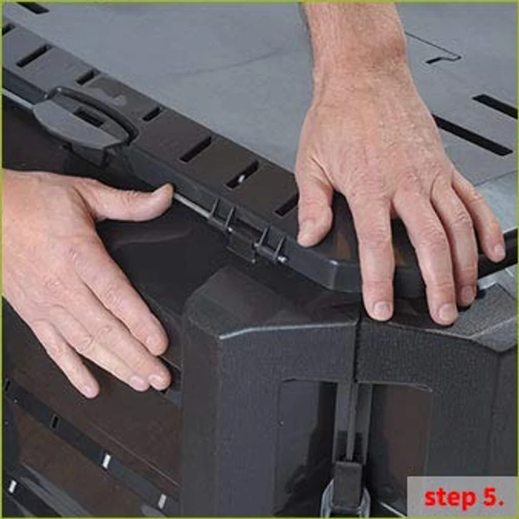 Prosper Plast ikl380 C-s411 71,9 x 71,9 x 82,6 cmCompogreen Komposter – Schwarz (6-teilig) – Bild 6