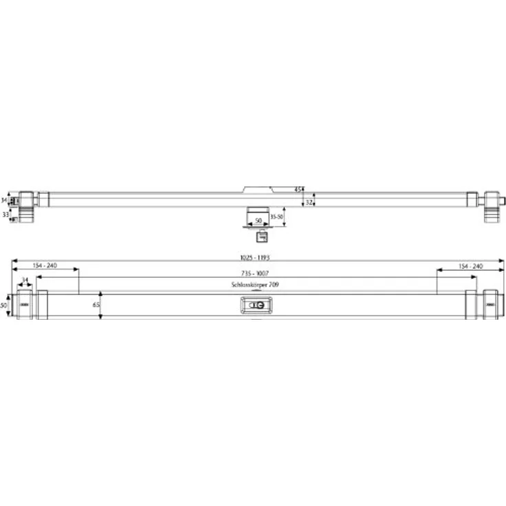 Abus Panzerriegel, PR 2700, braun inkl. Zylinder – Bild 4