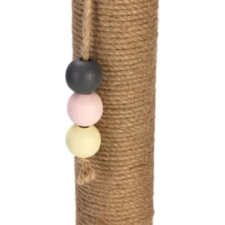 Designed By Lotte Kratzbaum Inez Holz braun mit Spielbällen und Jute Seil – Bild 3