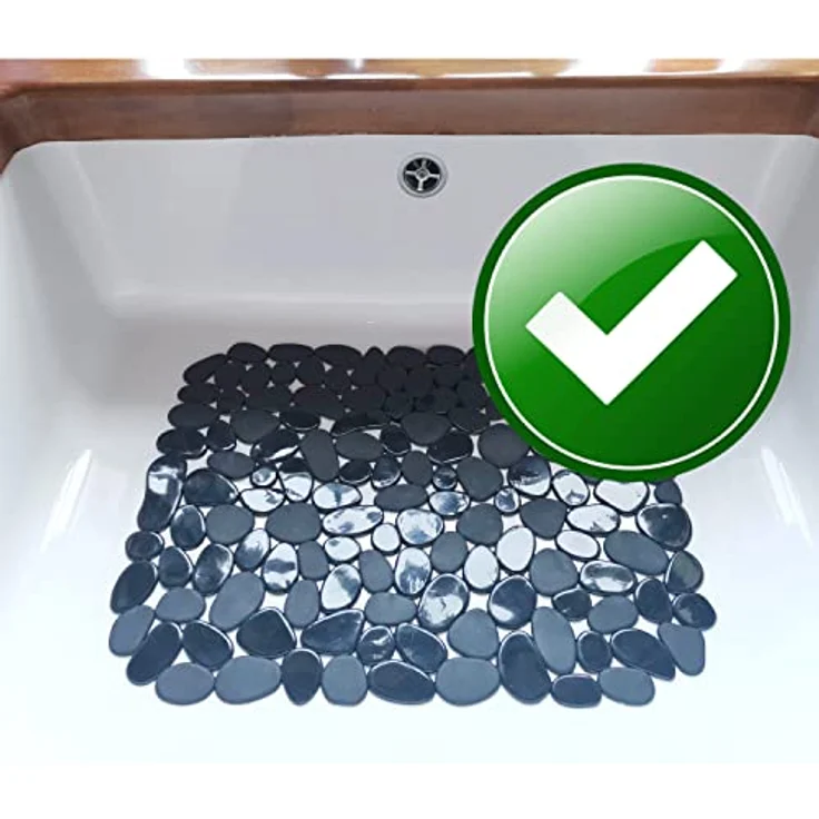 Sanixa PA70507 Design Spülbecken-Einlage schwarz Kunststoff Eckig 40 x 30 cm Abtropfmatte Küche Spülbecken-Schutz Schutz vor Kratzern Schutzmatte Spülmatte – Bild 2