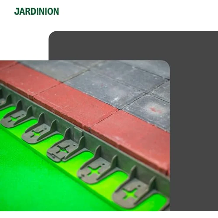 Jardinion Rasenkante Beeteinfassung aus 100% recyceltem PE/PP, flexible Umrandung für Gartenbeete und Kiesbeete, witterungs- und UV-beständig – Bild 4