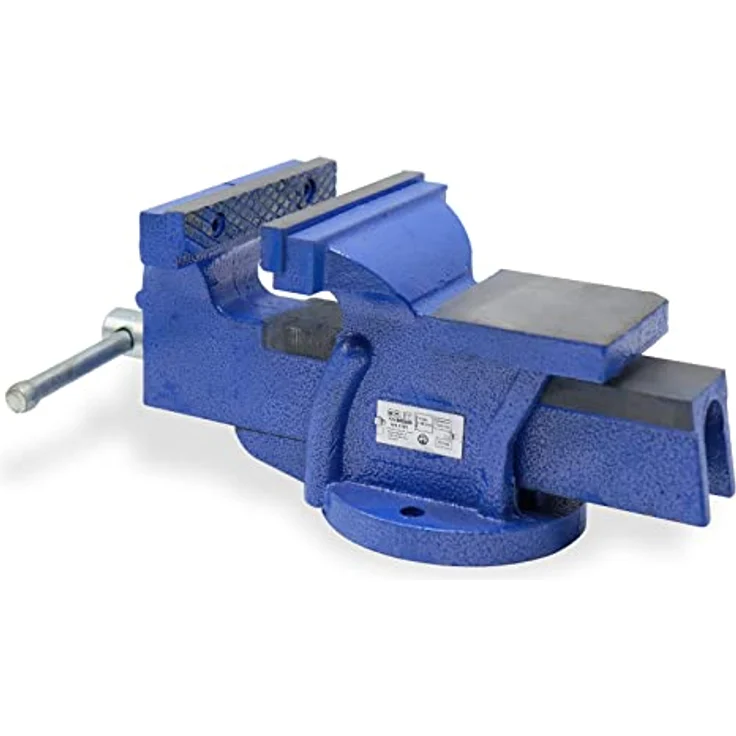 CCLIFE Schraubstock 100, 125mm Spannweite für Werkbank, feststehend aus Eisen – Bild 5