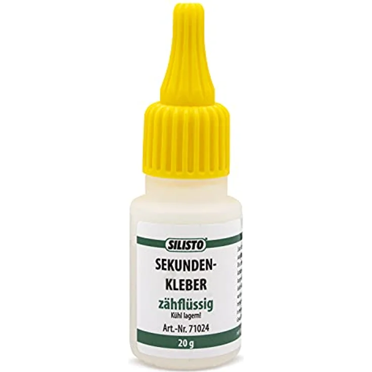 Silisto Sekundenkleber, Extrem starker Cyanacrylat Kleber 1x20 g Transparent - Zum Kleben von Plastik, Glas, Holz, Metall uvm. – Bild 1