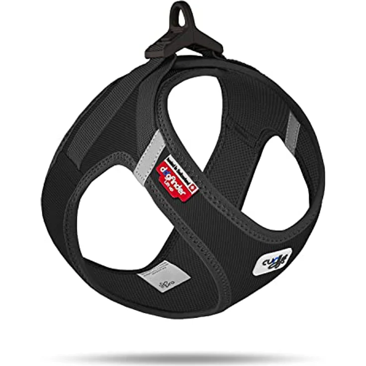 Curli Vest Harness Clasp Cord Black 2XS - Hundegeschirr mit ergonomischer Passform und reflektierenden Streifen – Bild 1