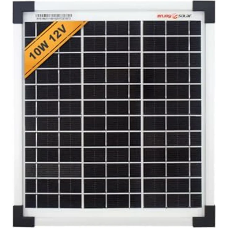 enjoy solar Monokristallines Solarmodul PERC 12V/5W-200W, TÜV zertifiziert, 21,5% Wirkungsgrad, ideal für Garten und Wohnmobil – Bild 1