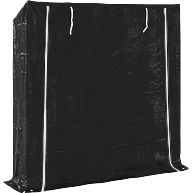 vidaXL Brennholzregal mit Regenschutz, 200x40x200 cm, verzinkter Stahl, großes Fassungsvermögen, erhöhtes Design, wetterfest – Bild 5