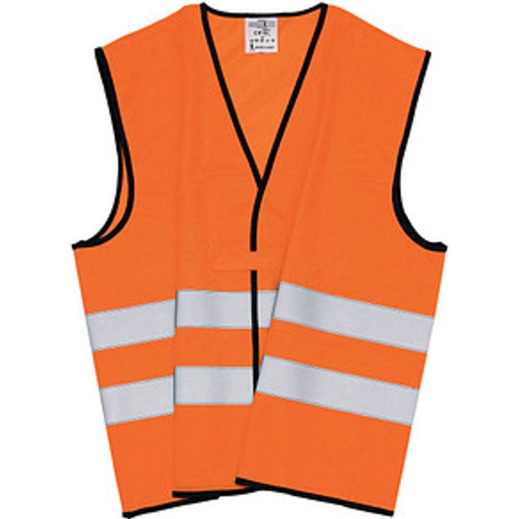 Neutral Unisex Warnweste neonorange, Einheitsgröße, reflektierend, waschbar bei 60°C