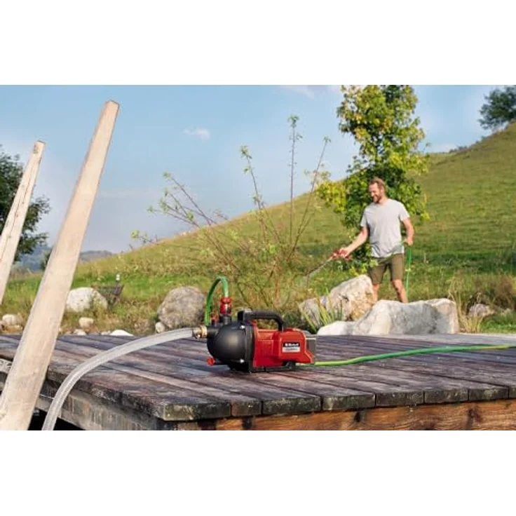 Einhell Akku-Gartenpumpe AQUINNA Power X-Change (Li-Ion, 36 V, 2.6 bar, 3000 L-h Fördermenge, 2-Stufen ECO-Schalter, Wassereinfüll- und Ablassschraube, Thermoschutz, ohne Akkus und Ladegerät) – Bild 4