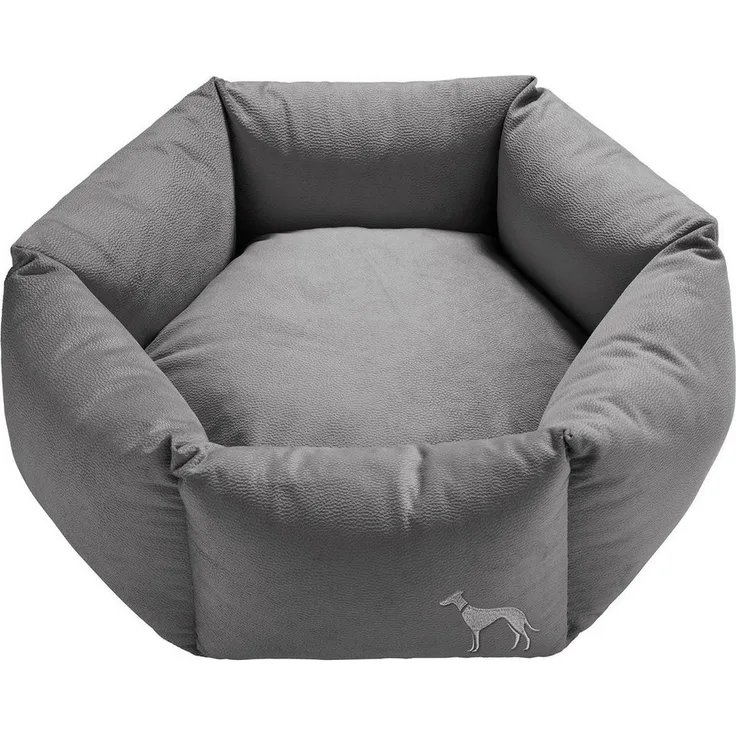 Hunter Tierbedarf Tierbett Orthopädisches Hundesofa Merida 6-eckig, modernes Design in Velouroptik, Memoryschaum-Flockenfüllung, rutschhemmende Unterseite, waschbar