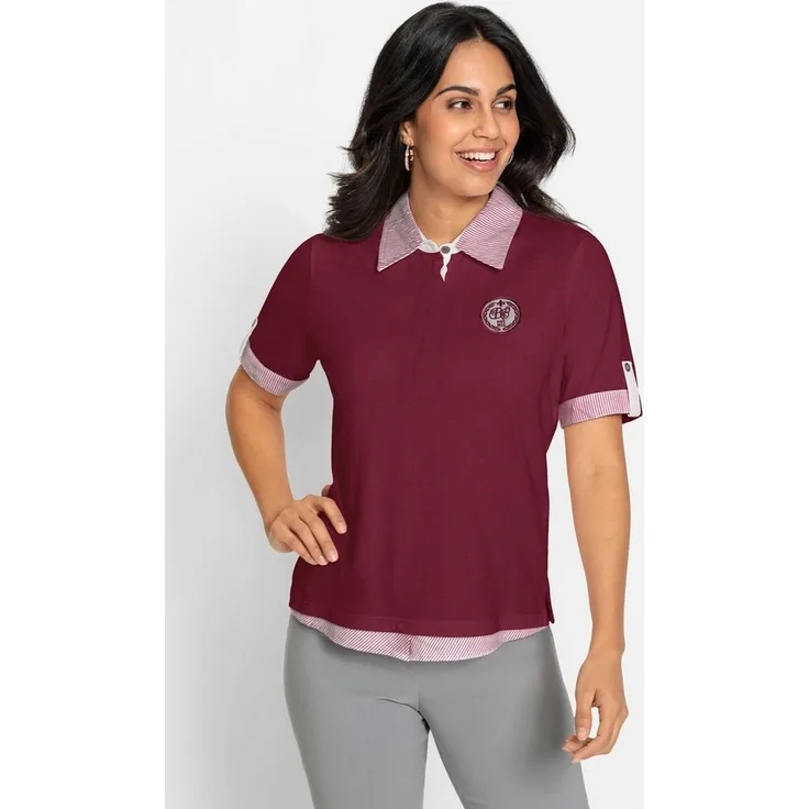 Witt T-Shirt Poloshirt, Arbeitsshirt in sommerlicher Pikee-Qualität mit 2-in-1-Look, blau