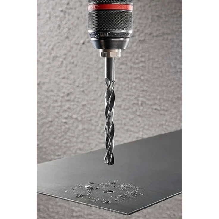 Wolfcraft HSS Metallbohrer-Set, 16-teilig Ø 1-10 mm, Rundschaft, rollgewalzt, für Stahl und Kunststoff – Bild 3