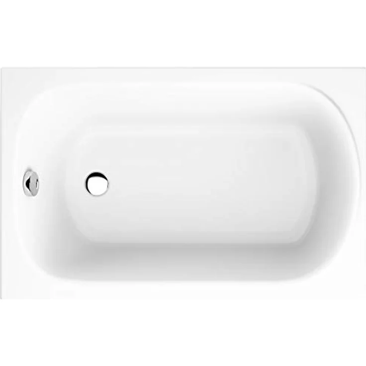 Polimat BADLAND Badewanne Rechteck MINI 110x70 cm, Komplettset mit Weiß Acrylschürze, Füßen und Chrom Automatik Ablaufgarnitur, Made in EU, 4in1 – Bild 3