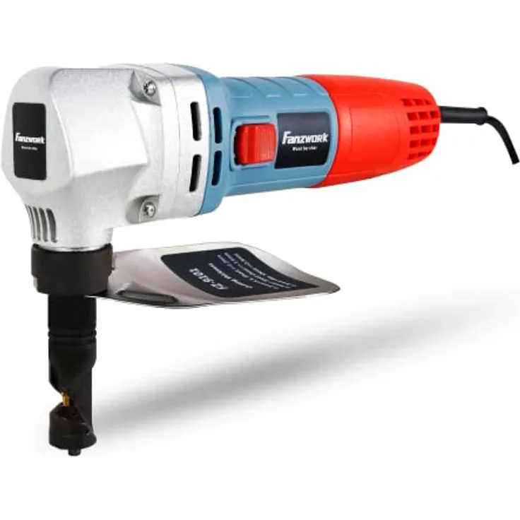 FANZTOOL Knabber Blechknabber Knabber Nibbler Blechschere Blechnibbler 600W mit Kopfer und 2 x Stempel