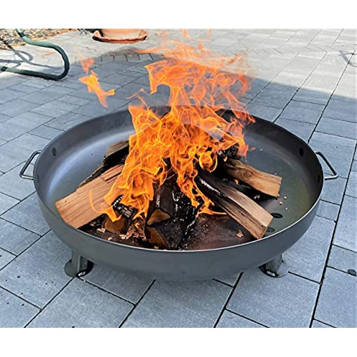 Czaja Feuerschale Bonn Ø 80 cm - Stabile Feuerstelle aus gebeiztem Stahl, rustikales Design, ohne Wasserablaufbohrung – Bild 7