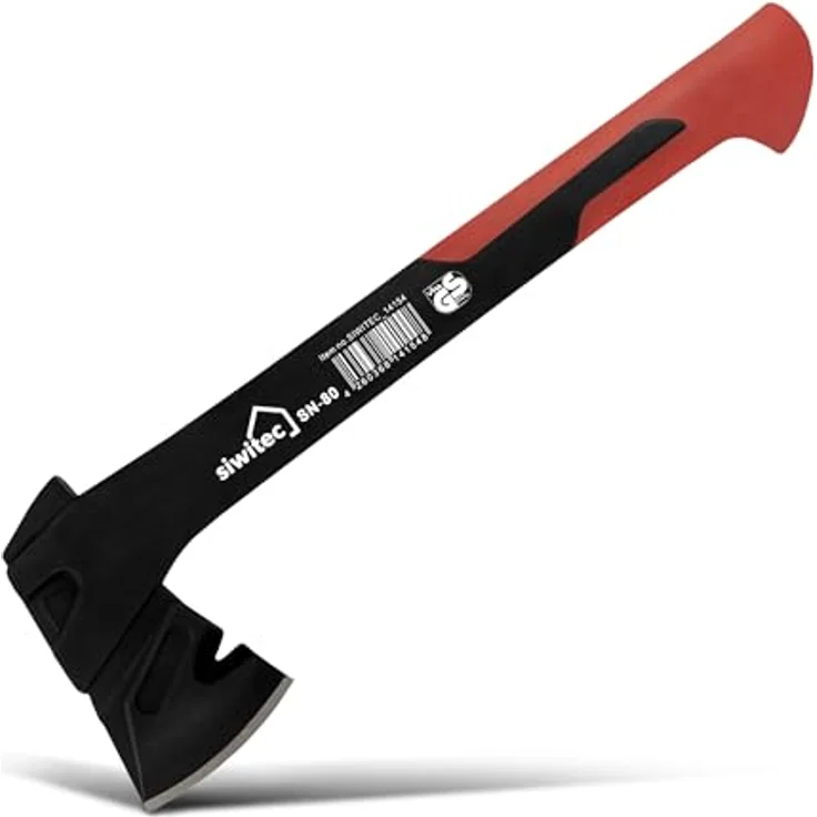 siwitec Universalaxt SN-80, Spaltaxt mit 800 Gramm Kopfgewicht, Axt zum Holz spalten mit glasfaserverstärktem Kunststoff-Stiel und C45 Carbon Klinge, Beil – Bild 1