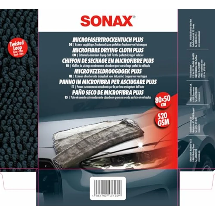 SONAX 04512000 MicrofaserTrockenTuch PLUS 197 g - Preisvergleich – Bild 2
