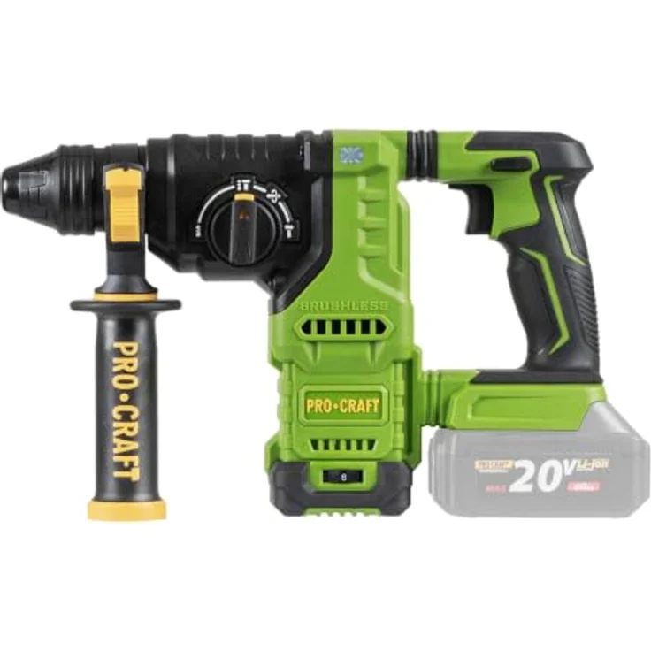 Procraft PHA30bb Akku Bohrhammer 20 V, 2,8 J Schlagenergie, SDS Plus, Brushless, Solo, ohne Akku und Ladegerät – Bild 7