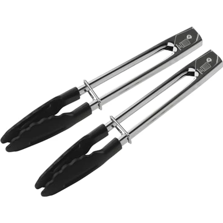 Chefkoch trifft Fackelmann Minizangen-Set 2-tlg. in Silber/Schwarz, hitzebeständig bis 180°C, spülmaschinengeeignet – Bild 5