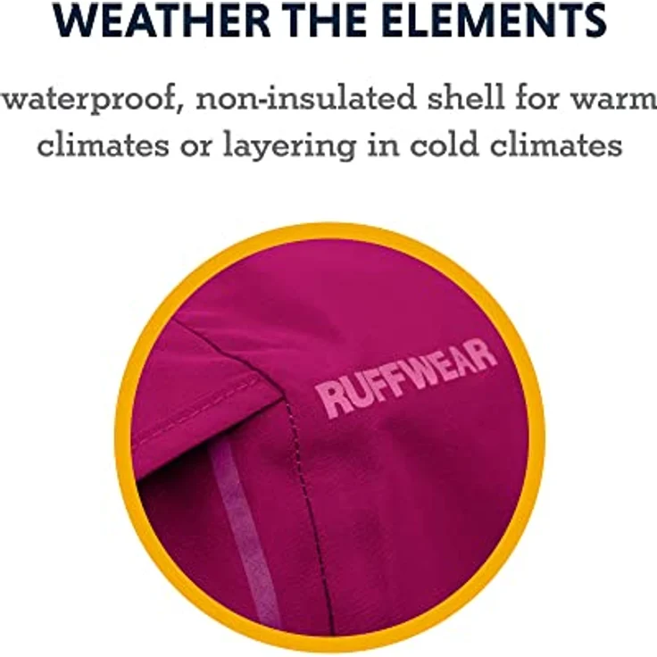 RUFFWEAR Sun Shower Regenponcho, Leichter wasserdichter Regenmantel für Hunde, Größe: XX-Small, Hibiscus Pink – Bild 4