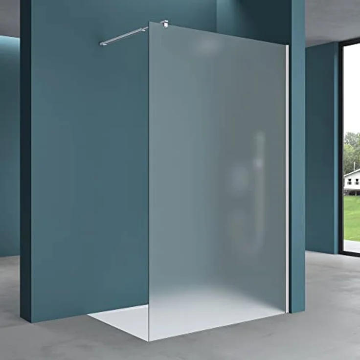 Mai & Mai Duschwand Bremen2VS, Duschabtrennung 100x200cm aus 10mm ESG-Sicherheitsglas mit NANO-Beschichtung und rechteckigem Stabilisator BRAM2 – Bild 1