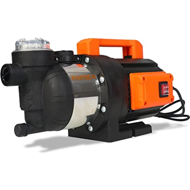 FUXTEC Gartenpumpe FX-GP1200N, 1200 Watt, 4800l/h, Förderhöhe bis zu 48m, 4,8bar, für Klar- und Regenwasser – Bild 2
