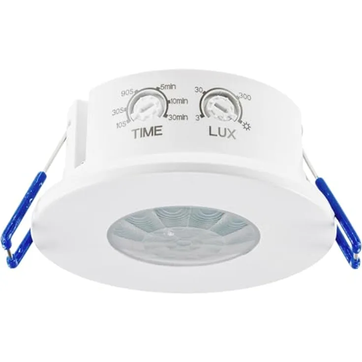 ChiliTec Bewegungsmelder IP65 Decke Einbau Unterputz 360° Deckenbewegungsmelder Innen Aussen Feuchtraum Led Geeignet Weiß