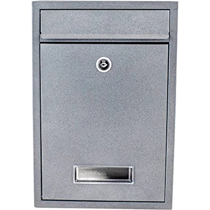 BITUXX® Kompakter Mini Briefkasten, Wandbriefkasten erweiterbar zur Briefkastenanlage, galvanisierter Stahl, anthrazit – Bild 3