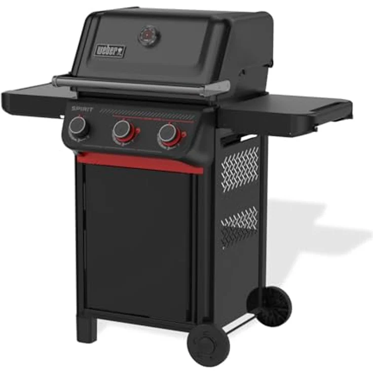 Weber Spirit E-325 Stealth Edition Gasgrill, 3-Brenner mit Sear Zone und klappbaren Seitentischen, schwarz – Bild 2