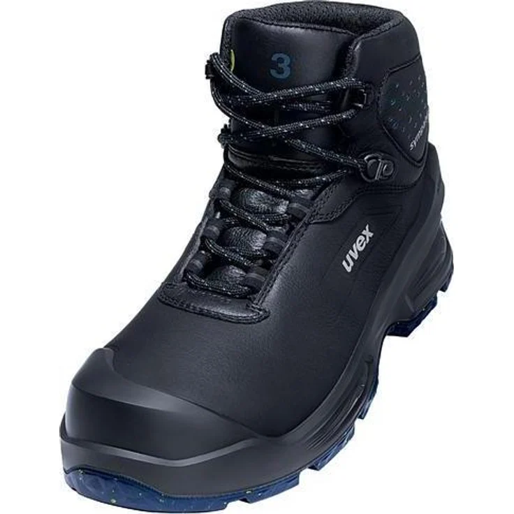 Uvex Sports uvex 3 MACSOLE S7 Sicherheitsschuhe, schwarz, Weite 11, Größe 38, hitze- und chemikalienbeständig, rutschhemmende Gummilaufsohle