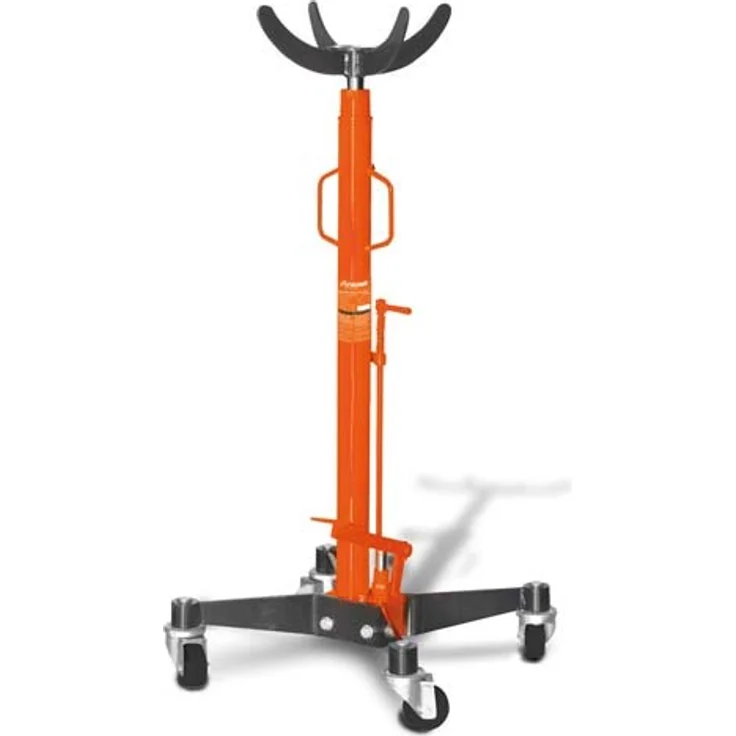 Unicraft Hydraulischer Getriebeheber GH 600 Pro, 600 kg Tragkraft, stufenlos einstellbare Hubhöhe 118-195 cm, mit Fußpedal und Rangiergriff – Bild 1